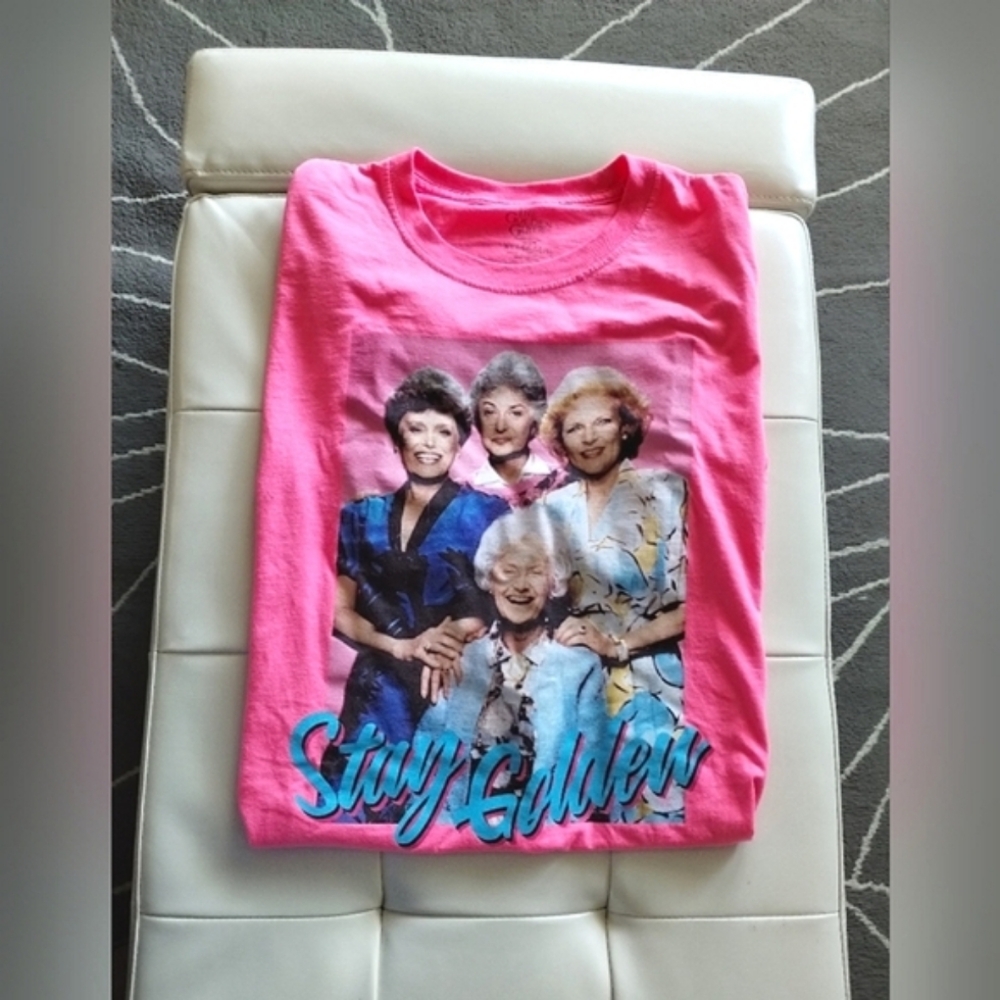 NWOT Golden Girls Pink Stay Golden Graphic T shirt